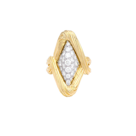 Vintage Bicolor Diamond Ring