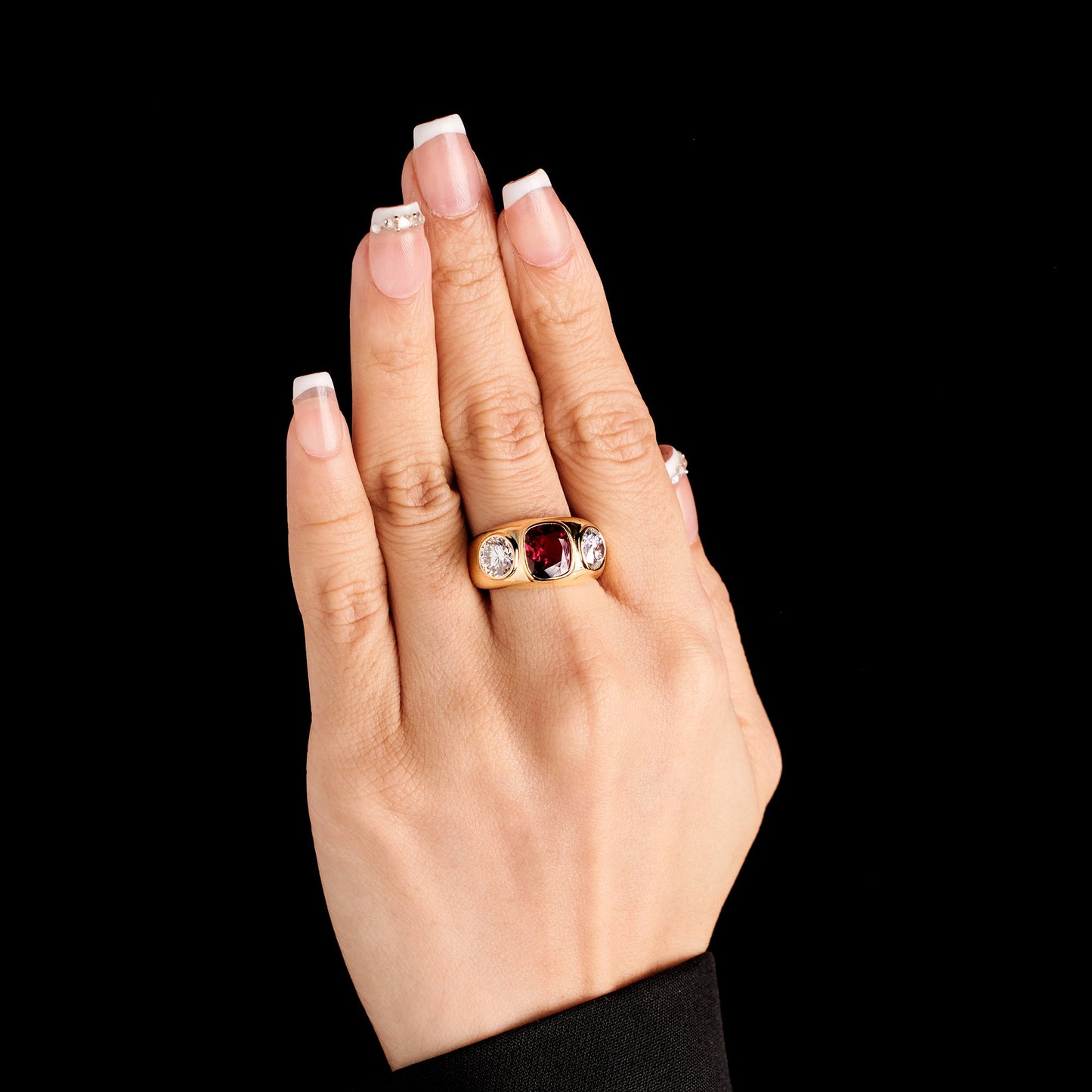 Tanagro Burmese Spinel & Diamond Ring
