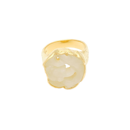 Ed Wiener White Jade Ring