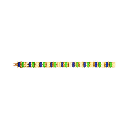 Vintage Enamel and Diamond Bracelet