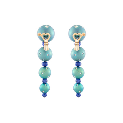 Margherita Burgener Sapphire Titanium Earrings