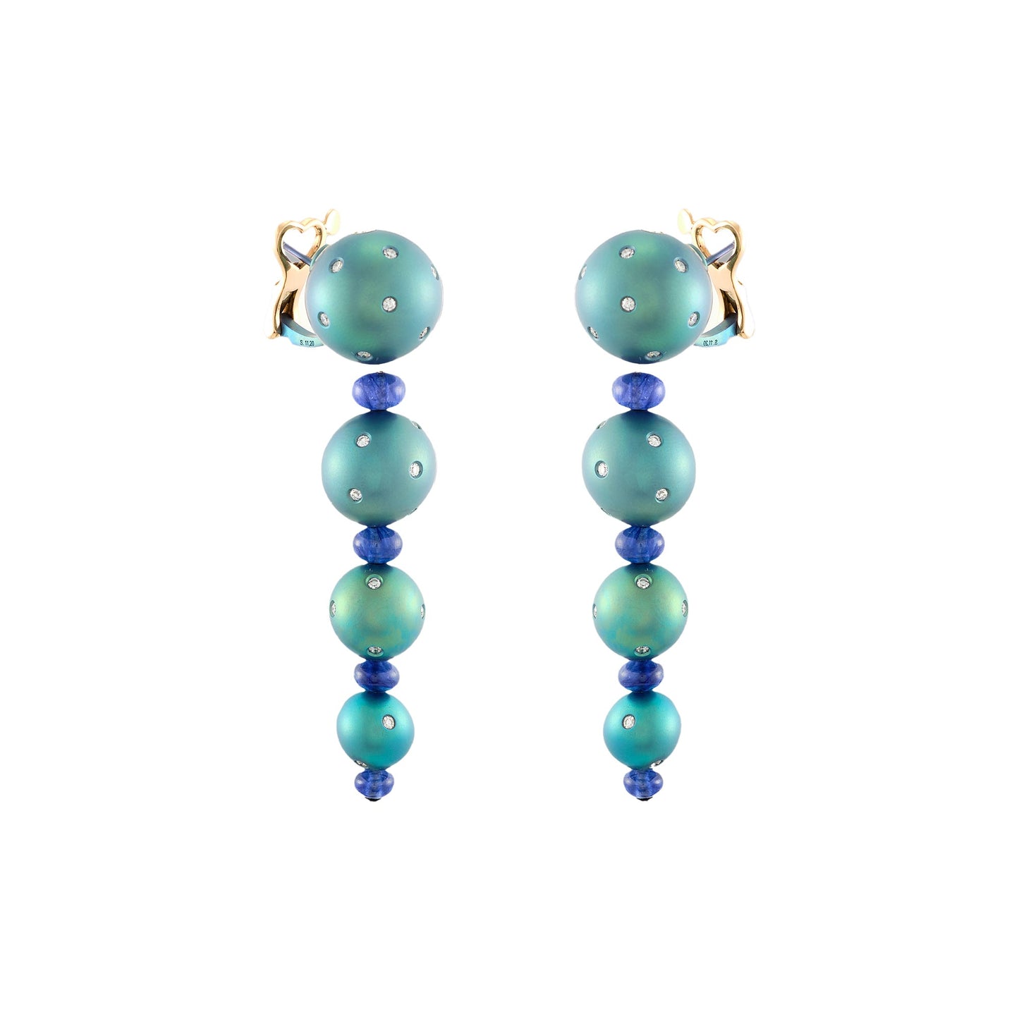 Margherita Burgener Sapphire Titanium Earrings