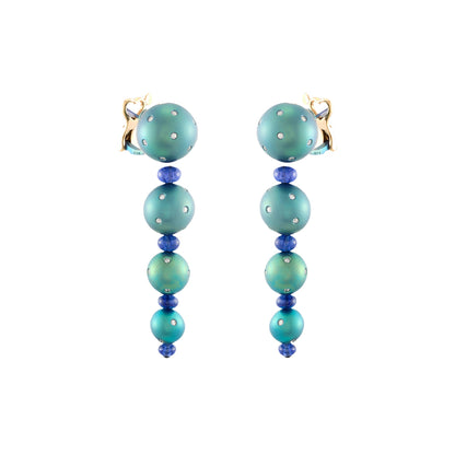 Margherita Burgener Sapphire Titanium Earrings
