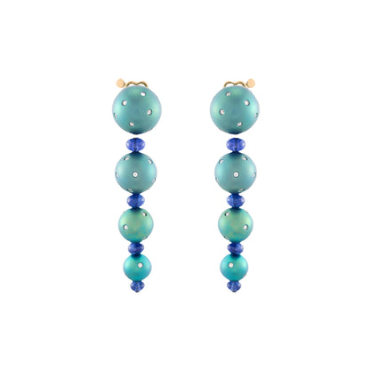 Margherita Burgener Sapphire Titanium Earrings