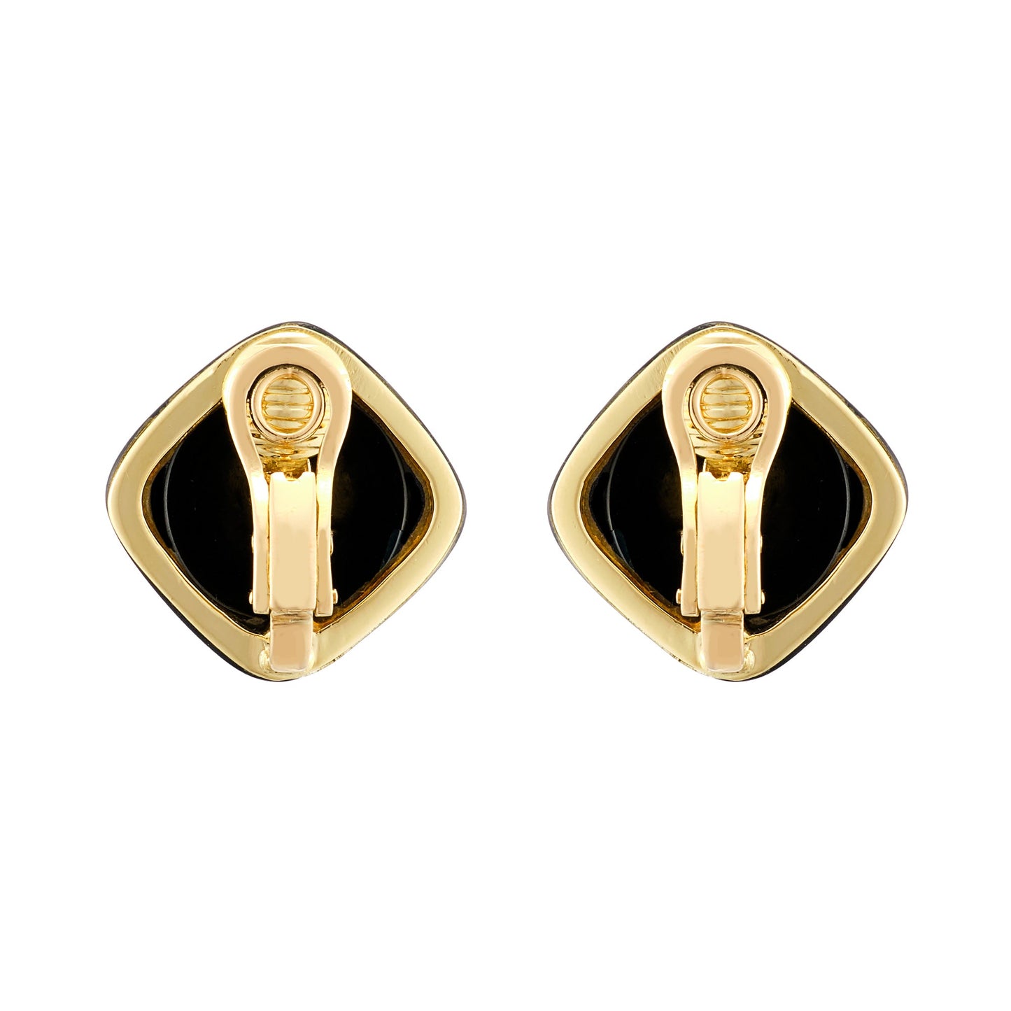 Vintage Onyx and Diamond Earrings