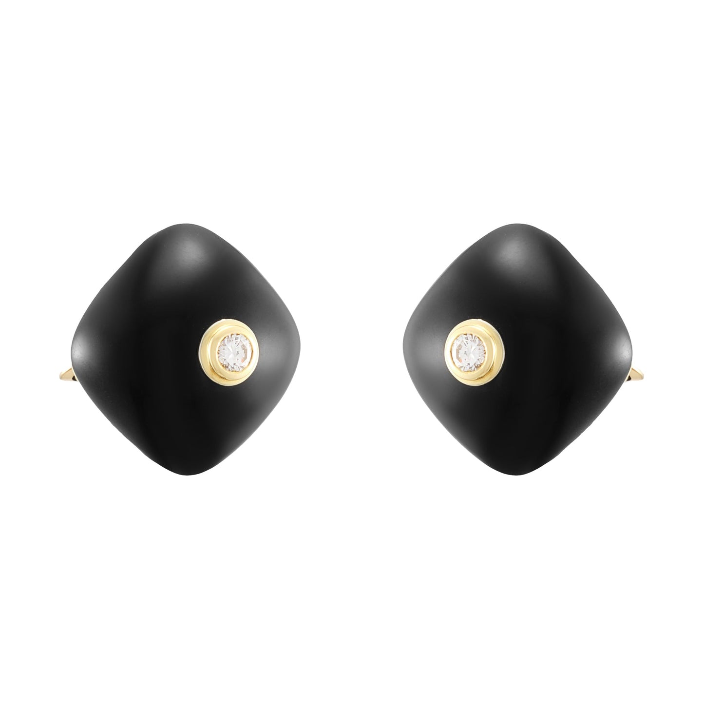 Vintage Onyx and Diamond Earrings