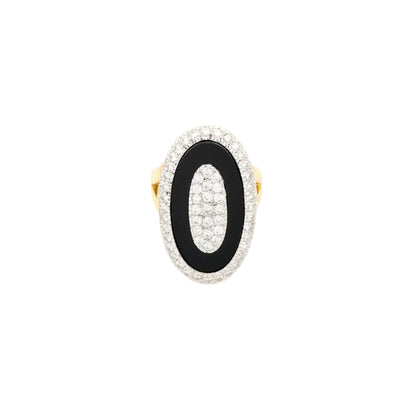 Vintage Onyx and Diamond Ring