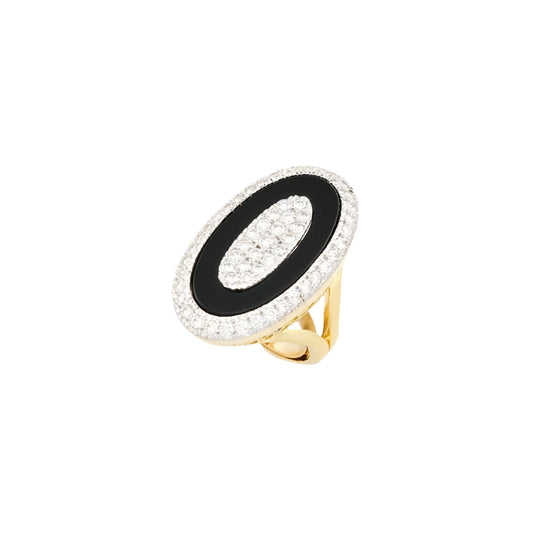 Vintage Onyx and Diamond Ring