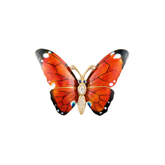 Vintage Enamel Butterfly Brooch