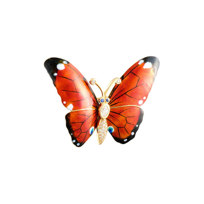 Vintage Enamel Butterfly Brooch