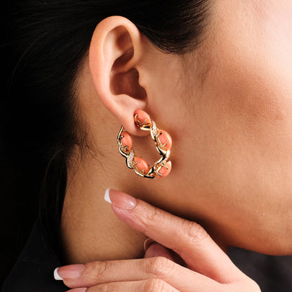 Fred Coral Earrings