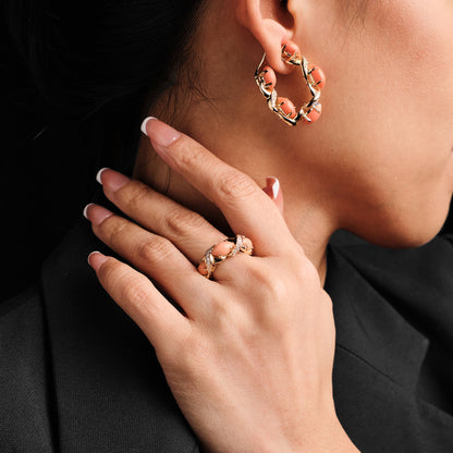 Fred Coral Earrings