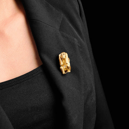 Vintage Three-Monkey Brooch