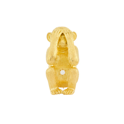 Vintage Three-Monkey Brooch
