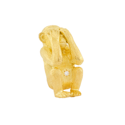 Vintage Three-Monkey Brooch
