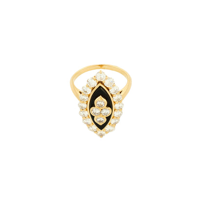 Van Cleef & Arpels Onyx and Diamond Ring