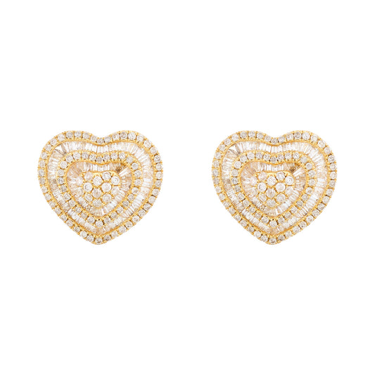 Vintage Heart-Shaped Earrings