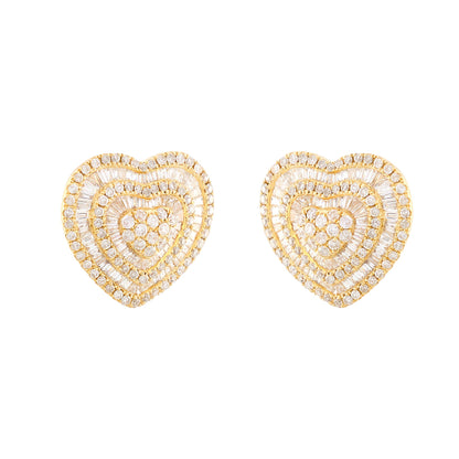 Vintage Heart-Shaped Earrings