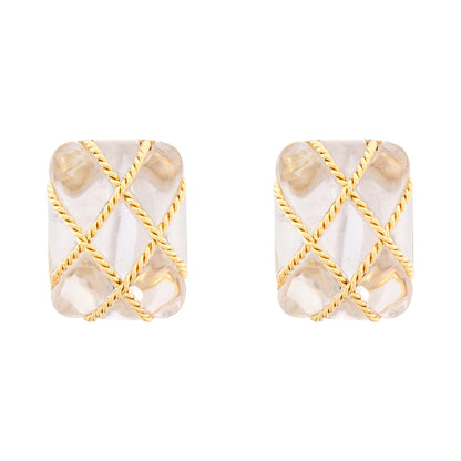 Seaman Schepps Rock Crystal Earrings