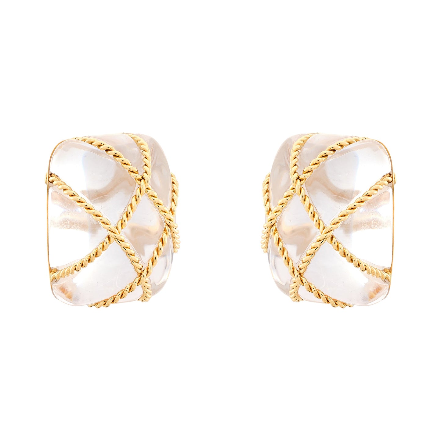 Seaman Schepps Rock Crystal Earrings