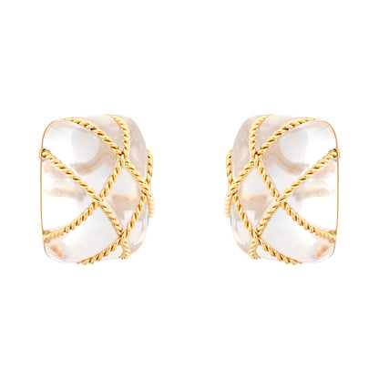 Seaman Schepps Rock Crystal Earrings