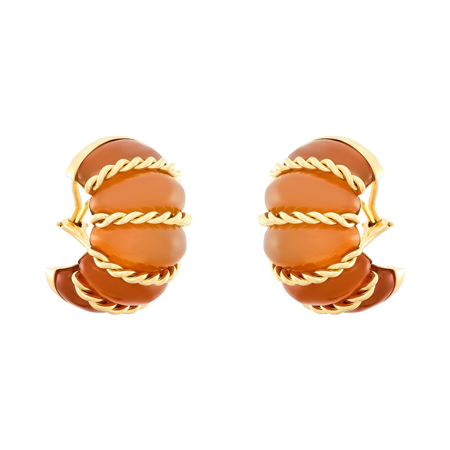 Seaman Schepps Carnelian Shrimp Earrings