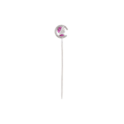 Antique Jockey Head Stick Pin