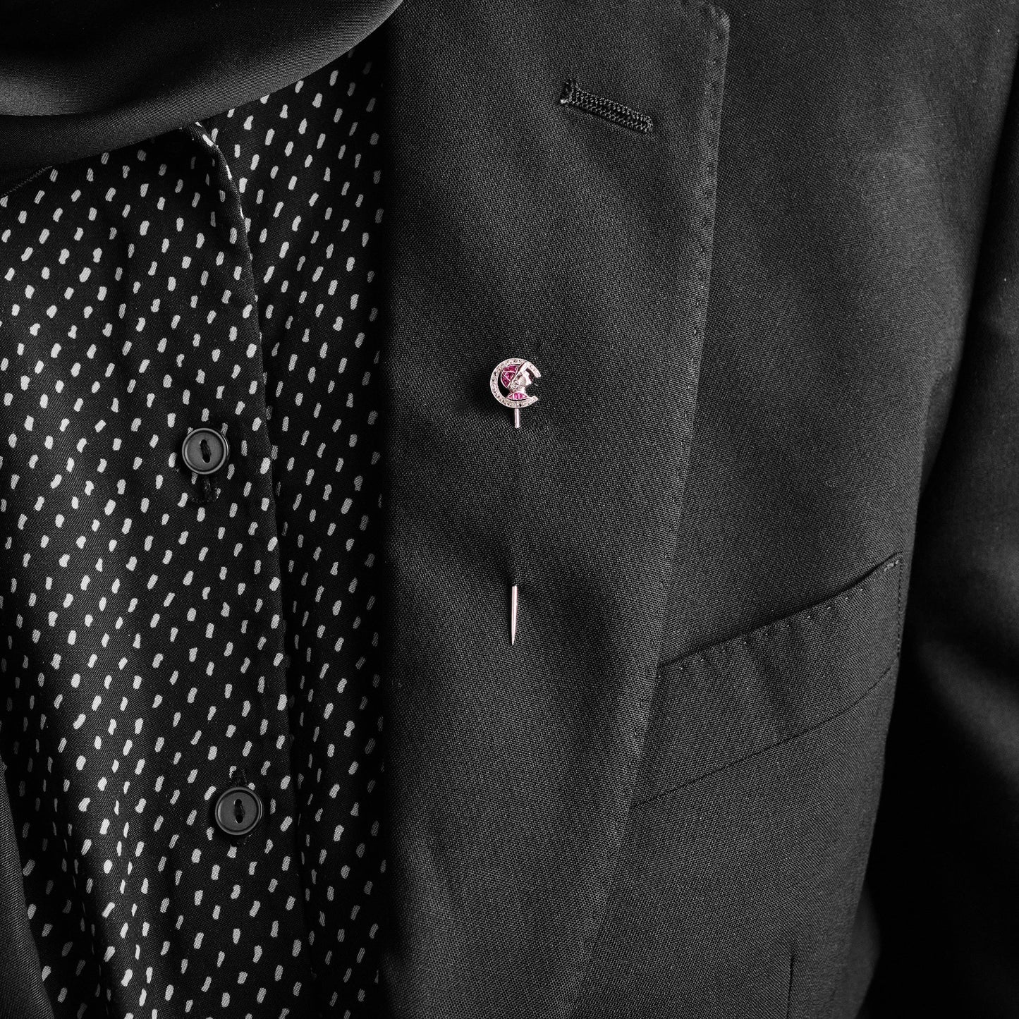 Antique Jockey Head Stick Pin