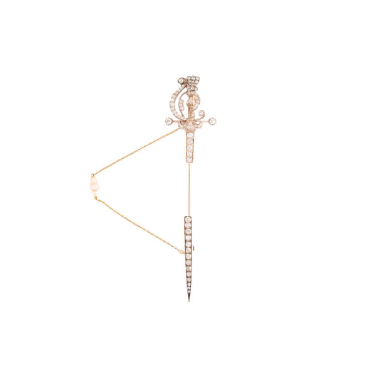 Antique Sword Ruffle Pin