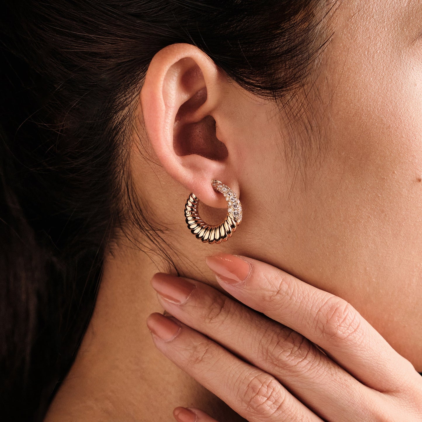 Van Cleef & Arpels Twisted Hoop Earrings