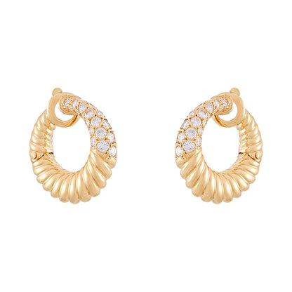 Van Cleef & Arpels Twisted Hoop Earrings
