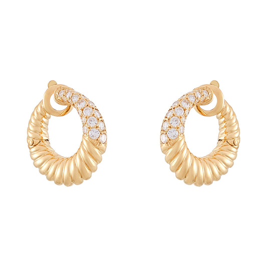 Van Cleef & Arpels Twisted Hoop Earrings