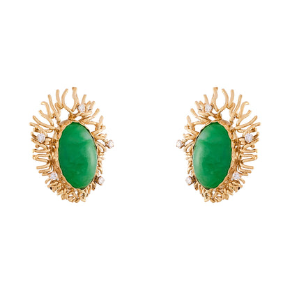 Vintage French Jade Earrings