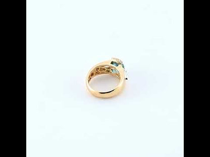 Bakhache Zircon and Diamonds Ring