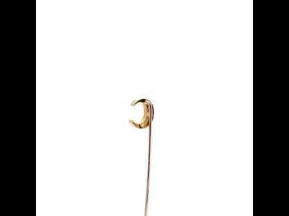 Antique Gold Crescent Stick Pin