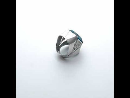 Aquamarine Diamond Ring