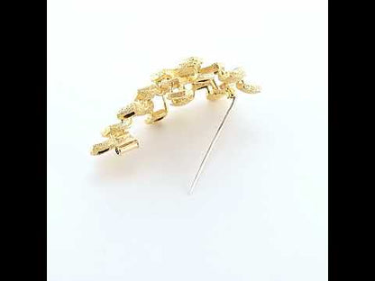 Vintage French Tiger's Eye Brooch