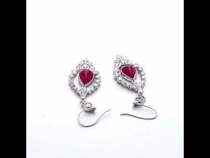 Vintage Burmese Ruby Earrings